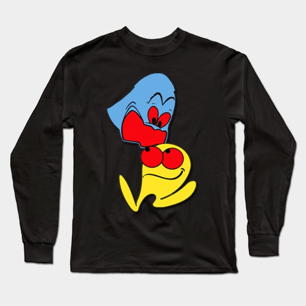 Pac Man Art Long Sleeve T-Shirt by RoswellWitness
